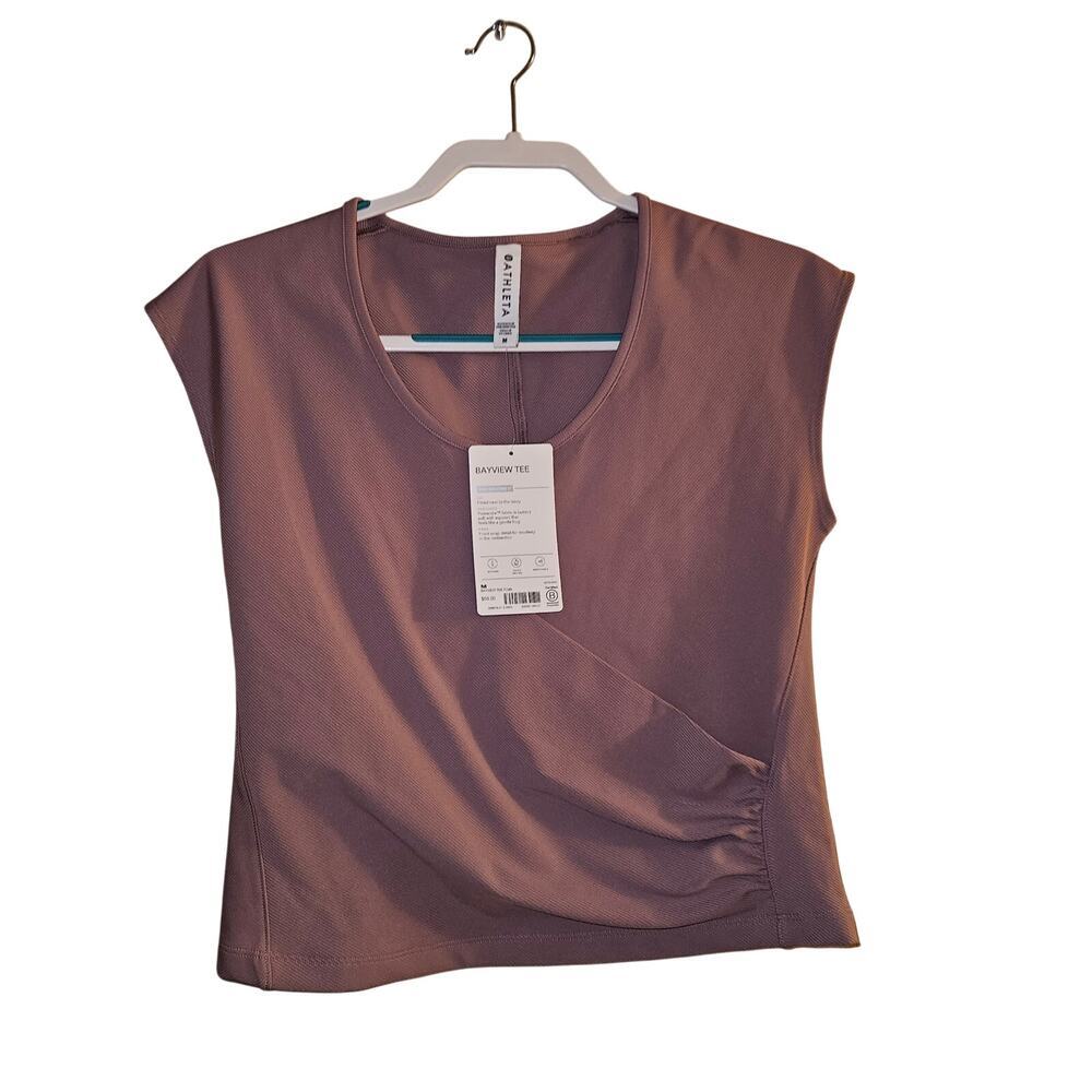 Athleta Mauve Bayview Tee Medium NWT